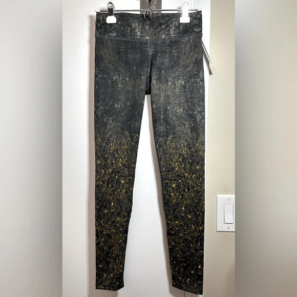 Pants - NWT Spiritual Gangster Crackled Print Black, Green, Yellow Leggings Size XS/S